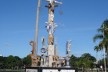 Monumento A Pedra do Reino, no Parque Solon de Lucena, com artefatos à prova de vandalismo que se misturam à obra de arte, tornando-a agressiva<br />Foto Patrícia Alonso de Andrade, 2010 