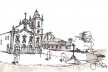 Casario e Conjunto Franciscano, Marechal Deodoro/AL<br />Desenho José Clewton do Nascimento 