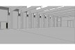 Saint Catherine’s College, vista lateral do refeitório, com sombras, Oxford, Inglaterra, 1959-1964, arquiteto Arne Jacobsen<br />Modelo tridimensional de Edson Mahfuz e Ana Karina Christ 