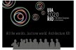 Concurso nacional para a marca do UIA Rio, primeiro lugar. Glaucio Campelo e Suzana Valladares / Unidesign