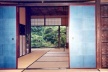 Vila Imperial de Katsura, Integração entre o exterior e o interior através do Fusuma em papel azul<br />Foto Maria do Carmo Maciel Di Primio 