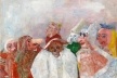 James Ensor, <i> Masques raillant la mort </i>, 1888, óleo sobre tela, 81,3 x 100,3 cm [Acervo: The Museum of Modern Art]