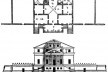 A Villa Malcontenta, como mostrada no livro de Palladio ["Quatro livros de arquitetura"]