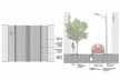 Diagrama de projeto. Detalhe da seção da via compartilhada. Projeto de Urbanização Integrada<br />Fonte Boldarini Arquitetos Associados 