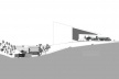 Complexo Teatro Castro Alves, elevação norte, Salvador, 2º lugar concurso. Emerson José Vidigal, Eron Danilo Costin, Rodrigo V. Martins e Dario Corrêa Durce, 2010<br />Desenho escritório 