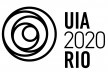 Concurso nacional para a marca do UIA Rio, primeiro lugar. marca do congresso simplificada. Glaucio Campelo e Suzana Valladares / Unidesign