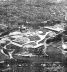 Foto aérea com o projeto implantado. (1955) [MONDADORI, Arnaldo. Niemeyer. São Paulo: Milão, 1975]