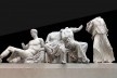 Esculturas em baixo relevo do frontão do Parthenon, British Museum, Londres<br />Foto Victor Hugo Mori 