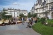 “Hôtel de Ville” – City Hall: the paved area in front converted into a regional ecosystem demonstration and educational project (July 2009). 
<br />Foto Cecilia Herzog 
