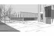 Saint Catherine’s College, vista exterior da biblioteca, Oxford, Inglaterra, 1959-1964, arquiteto Arne Jacobsen<br />Modelo tridimensional de Edson Mahfuz e Ana Karina Christ 