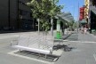 Mobiliário urbano no centro de Melbourne<br />Foto Gabriela Celani 