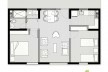 Exemplo de planta do apartamento. Concurso Habitação para Todos. CDHU. Edifícios de 6/7 pavimentos - 1º Lugar.<br />Autores do projeto  [equipe vencedora]
