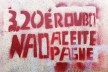 Movimento Passe Livre, pichação em muro no centro da cidade<br />Foto Abilio Guerra  [série “A cidade fala”]