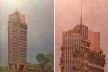 Price Tower, edifício e detelhe, 1952, Frank Lloyd Wright, mostra “The Human Insect: Antenna Architectures 1887-2017”<br />Foto Ana Tagliari / Wilson Florio, 2018 