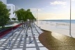 A proposta de calçadão e ciclovia juntos a faixa de praia valorizam a contemplação e o uso do mar