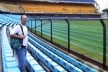 Abilio Guerra no Estádio La Bombonera<br />Foto Silvana Romano 