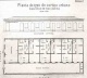 Plan of the model of the urbane slum tenement - minimum houses, proposed by the Commission of Examination and Inspection of the Slum tenements, 1893 [BONDUKI, 1998]