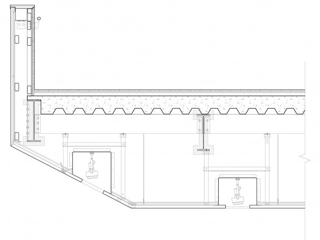 The 9/11 Memorial Museum, New York. Detail of the parapet<br />Davis Brody Bond Architects and Planners 