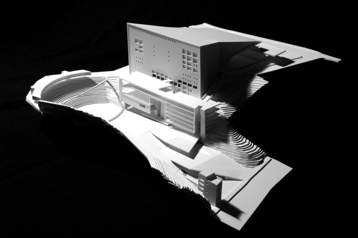 Complexo Teatro Castro Alves, maquete, Salvador, 4º lugar concurso. Pablo Emilio Hereñú, Eduardo Ferroni, José Paulo Gouveia e Fernanda M. Palmieri, 2010<br />Foto divulgação 