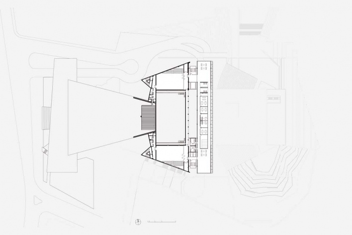 Complexo Teatro Castro Alves, planta piso C Sala BTCA, Salvador, 5º lugar concurso. GrupoSP e Núcleo Arquitetura, 2010<br />Desenho escritório 