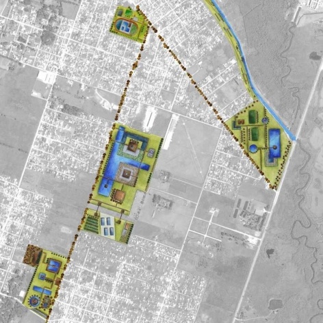 Implantação do sistema de parques no Guarituba<br />Imagem: Mauricio Kilo 