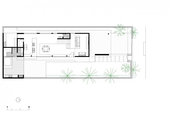 Casa vale do sol, plano en el nivel del suelo. Marcos Franchini