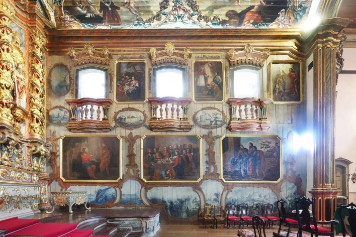 Igreja Matriz da Candelária, interior restaurado, Itu SP<br />Fotomontagens Victor Hugo Mori, 2015 e 2019 
