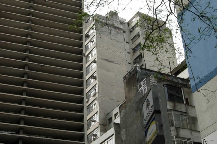 Edifício Copan e o centro de São Paulo<br />Foto Carlos M. Teixeira 