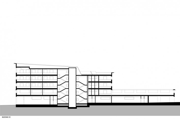 Section C - Office Building and Parking Garage in Padua<br />Valle Architetti 