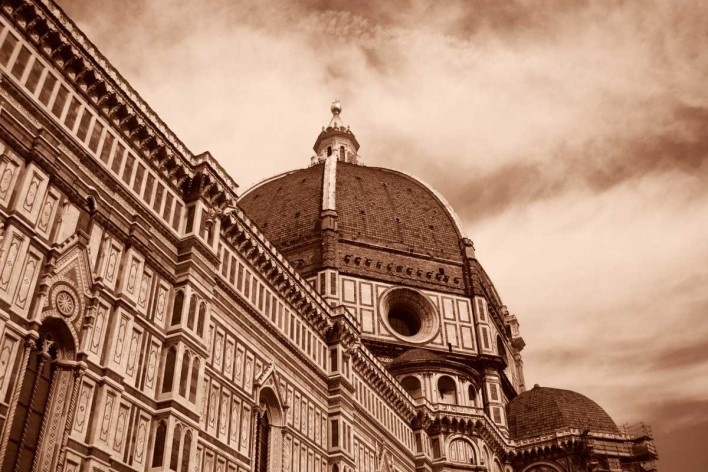 Detalhe da cúpula dd Catedral de Florença, o Duomo. Florença, Itália. Agosto/2010<br />Foto Francisco Alves 