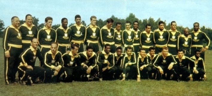 Delegação brasileira que conquistou a Copa do Mundo de 1958 [Fonte CBF]