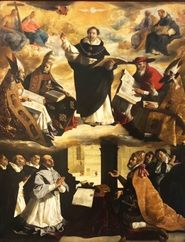 Francisco de Zurbarán, Apoteose de São Tomás de Aquino, 1631<br />Foto José Lira  [Acervo Colégio de Santo Tomas de Sevilha]