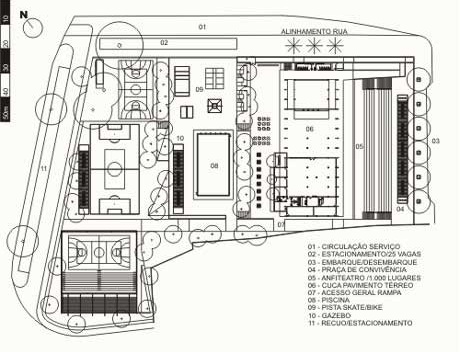 Planta baixa nível 0,00m<br />Imagem dos autores do projeto 