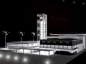 Praça João Corrêa – perspectiva teatro aberto – simulação noturna<br />Imagem do autor do projeto 
