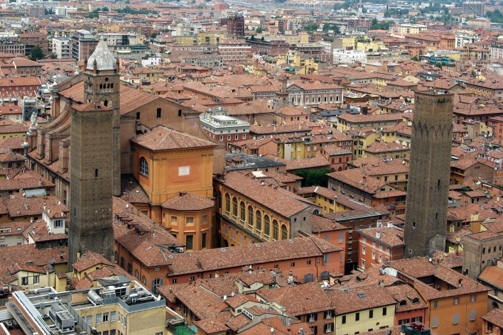 Bologna, vista geral<br />Foto Steffen Brinkmann  [wikimedia commons]