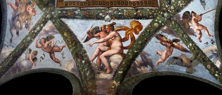 Rafael Sanzio, Loggia di Amore e Psiche, detalhe, Vila Farnesina, Roma<br />Foto Victor Hugo Mori 
