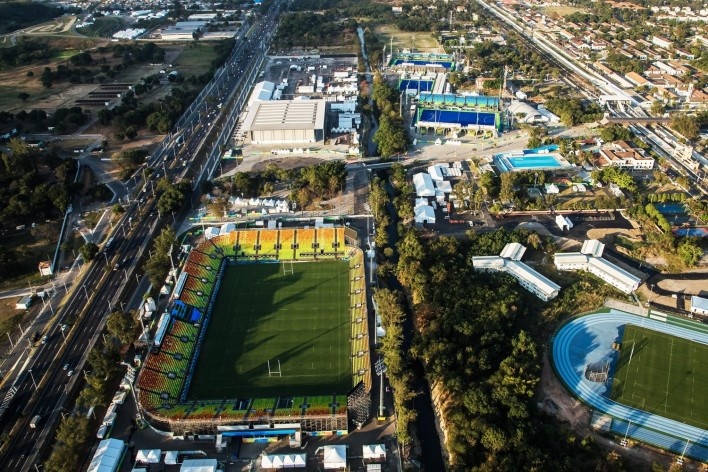 Estádio de Deodoro, Parque Olímpico de Deodoro, Rio de Janeiro, RJ, Escritório Vigliecca & Associados<br />Foto Renato Sette Camara 
