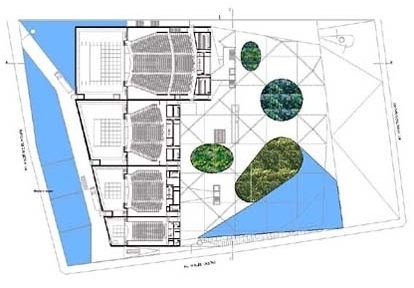 Planta pavimento térreo (nível +103.00)<br />Imagem dos autores do projeto 