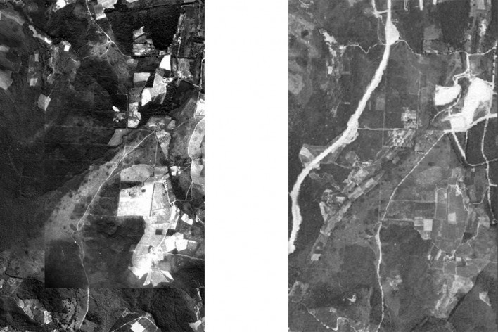 Fotos aéreas 1940 e 1954<br />divulgação 