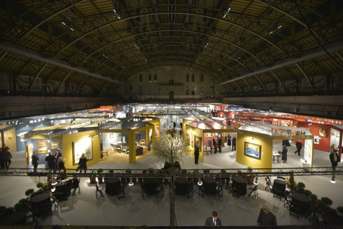 Rafael Viñoly Architects, Armory Art Fair Exhibit design, New York, 2014<br />Publicity photo  [Rafael Viñoly Architects]