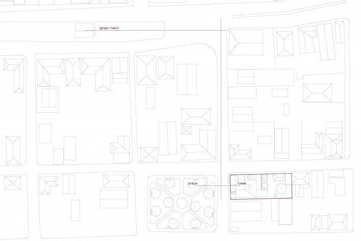 Dona Zuzinha’s House, situation plan, Campo Azul MG, 2022. Architect Deryck Dantom / DL Arquitetos Associados<br />Imagem divulgação/ disclosure image  [DL Arquitetos Associados]