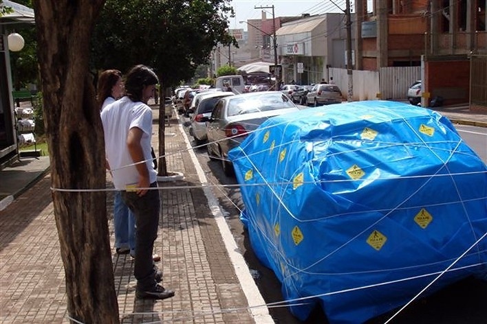 Empacotamento nas praças Toledo de Barros e Dr. Luciano Esteves<br />Foto divulgação 