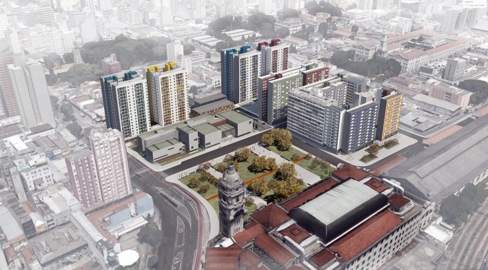 Complexo habitacional e cultural Júlio Prestes, São Paulo, arquitetos Mario Biselli e Arthur Katchborian