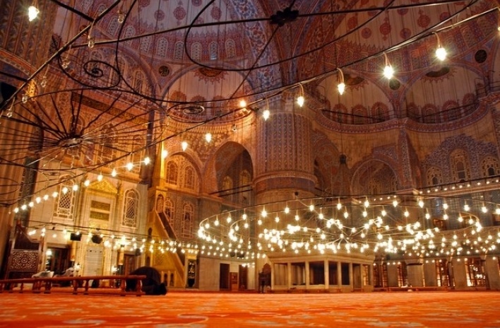 Interior da la Mezquita Azul<br />Foto: Rogério Vilas Boas 