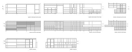 Fachadas e estrutura do Módulo B<br />Imagem dos autores do projeto 