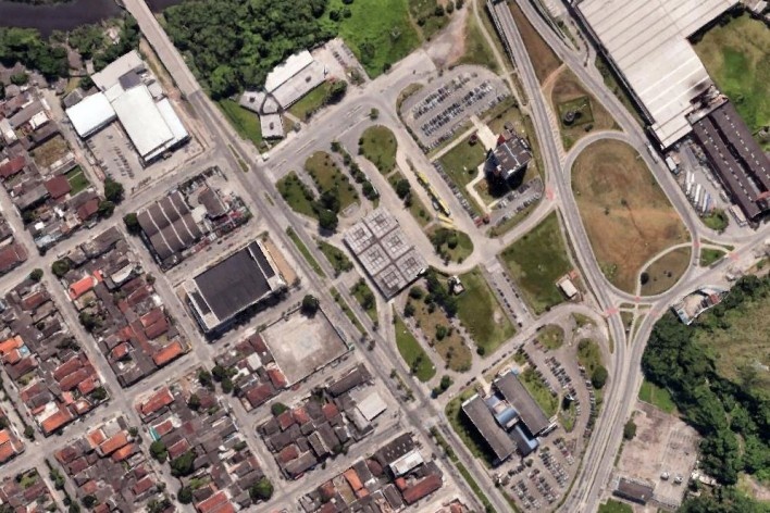 Estação Rodoviária do Guarujá<br />Foto divulgação  [Google Earth]