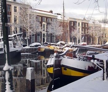 Canal em Schiedam, Lange Haven<br />Foto Paul Meurs 