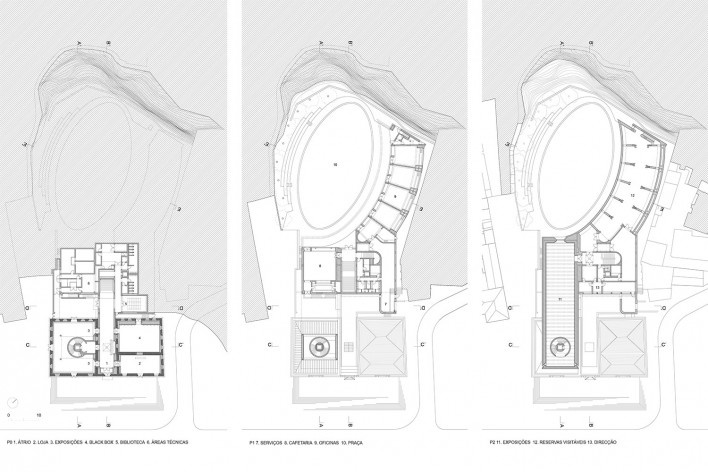 Centro de Artes do Carnaval — CAC, plantas, Torres Vedras, Portugal, 2021. Arquiteto José Neves<br />Imagem divulgação  [Atelier José Neves]