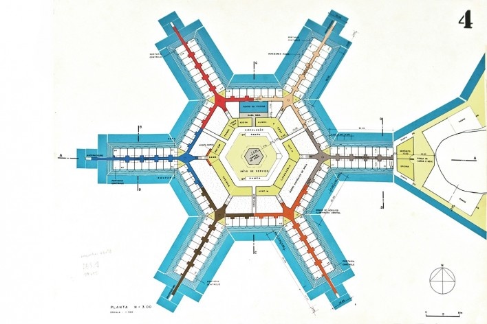 Hotel em Paquetá, planta do nível +3,00m. Sérgio Bernardes [Revista AB nº12 1980]