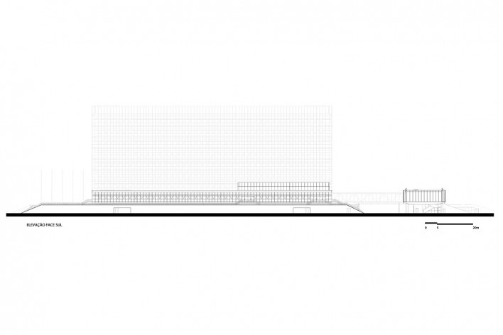 Fecomércio, Sesc e Senac do Rio Grande do Sul, elevação sul, Porto Alegre RS, 2020. Arquitetos Dario Corrêa Durce, Emerson Vidigal, Eron Costin, Fabio Henrique Faria e João Gabriel Rosa (autores) / Estúdio 41<br />Imagem divulgação  [Estúdio 41]